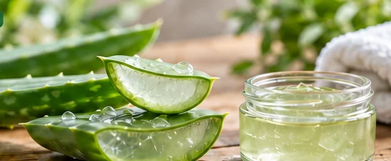 Aloe vera fresco y gel natural